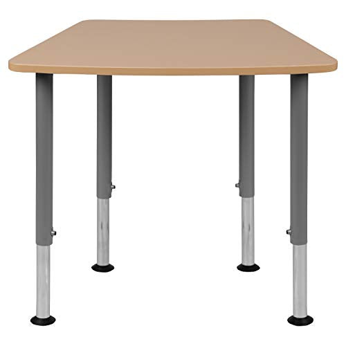 EMMA + OLIVER Natural Adjustable Height Activity Table