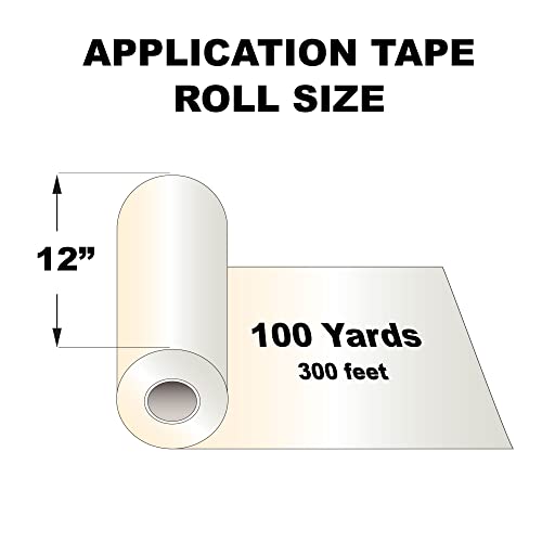 Superior Graphic Supplies – 12" x 300' High Tack Premask Transfer Tape for Self Adhesive Vinyl - Premium-Grade Application Tape Roll for Signs, Stickers, Decals, Walls, Doors and Windows Applications