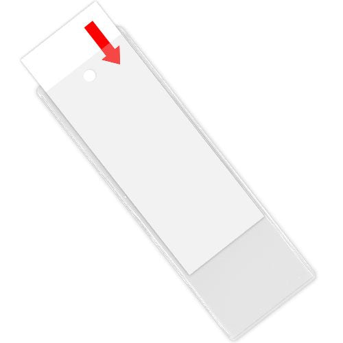 StoreSMART - Plastic Bookmark Covers/Holders with Tassle Hole - Clear Plastic - 1000-Pack - Made in USA - BMK466C-1000