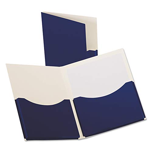 Oxford 54443 Twin-Pocket Folders, Laminated,200 Sht Cap,Letter,20/BX, NY