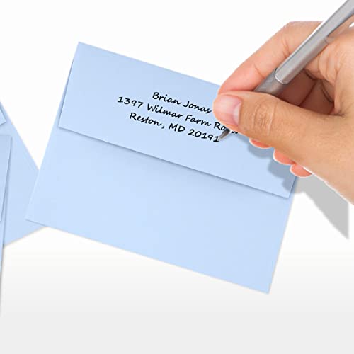 LUXPaper A2 Invitation Envelopes | Peel & Press | 4 3/8" x 5 3/4" | Baby Blue | 80lb. Text | 1,000 Qty