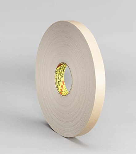 3M 4492 Double Coated Polyethylene Foam Tape, White 1" Wide x 72 Yards Long, 1/32" (Pack of 1)