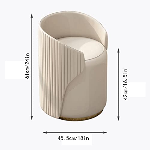 PIMY Foot Stools Footrest Leather Fabric Footrest Decorative and Comfortable Foot Rest for Home Living Room Fitting Room Bedroom Office White (Color : White)