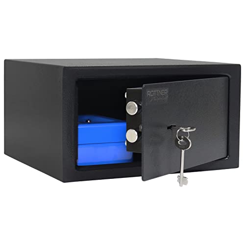 Rottner Furniture Safe Jupiter 2 Steel Double-bitted Lock 2 Keys Anthracite WxHxD 31x17x28 cm Felt Insert incl. Mounting Material