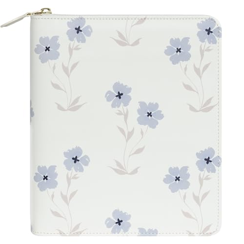 FranklinCovey - Elegant Daydream Planner Love Binder for Ring-Bound FranklinCovey Planners | Simulated Leather - Zipper Closure (Classic, Wildflower Field)