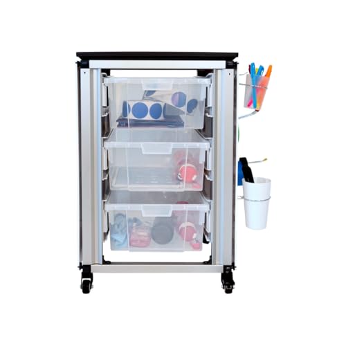 LUXOR MBS-STR-11-3L Modular Classroom Storage Cabinet - Single Module with 3 Large Bins