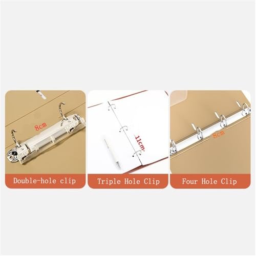 Filing Envelopes 5 Pcs A4 Perforated Loose-Leaf Binder PP Three-Hole Thickened File Folder Archive Information Organizer Booklet Plastic Folders