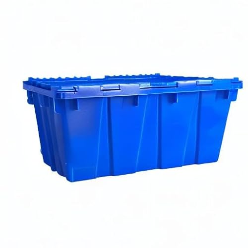 UBMOVE Storage Bin With Lids, 6 Pack, Blue, Stackable