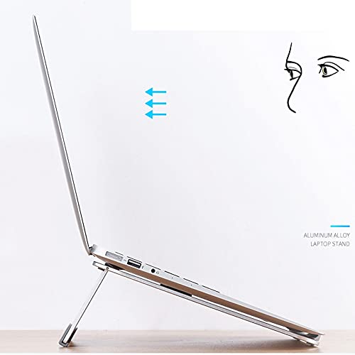 RVCSJAY Foldable Laptop Stand Portable Adjustable Aluminium Folding Holder for(Black)