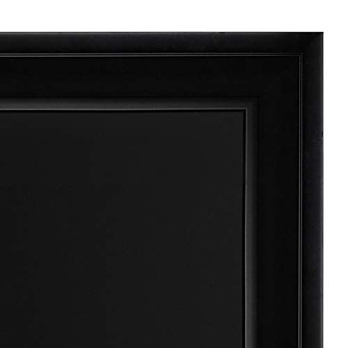 DesignOvation Bosc Transitional Magnetic Chalkboard, 27.5" x 43.5", Black, Sleek and Decorative Chalkboard for Display and Organization