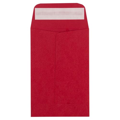 LUXPaper #4 Coin Envelopes | Peel & Press | 3'' x 4 1/2'' | Ruby Red | 80lb. Text | 500 Qty