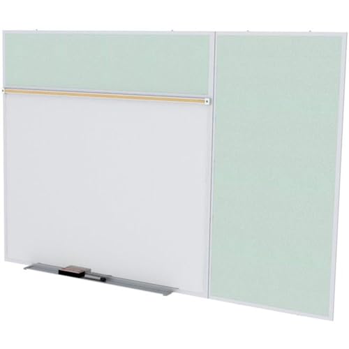 Ghent's Vinyl 4' x 10' Bulletin & Mag. Whiteboard B-Set in Silver