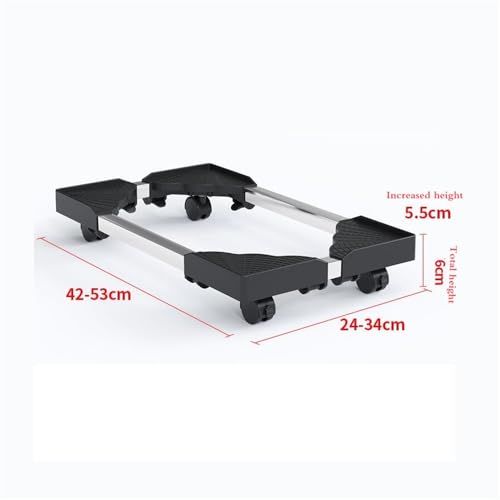 VHDY85KA Office Mobile Adjustable PC Tower Stand with 4 Rolling Caster Wheels, Mobile PC Case Stand Holder for Most PC Under Home Office Desk（Black） Accessories
