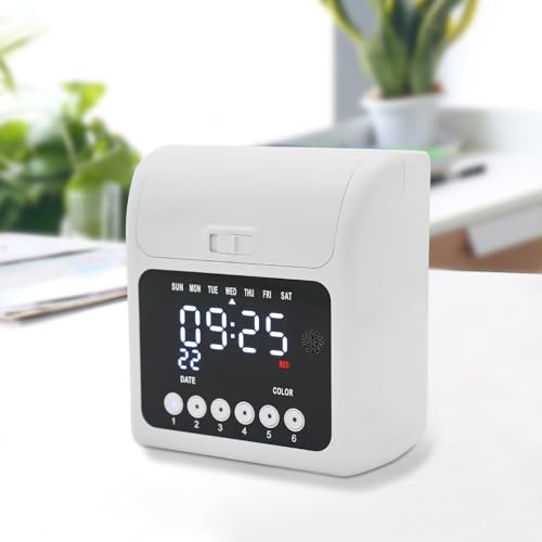 Nwkxnrt Time Clock Punch Machine with 50 Cards for Small Business & Office