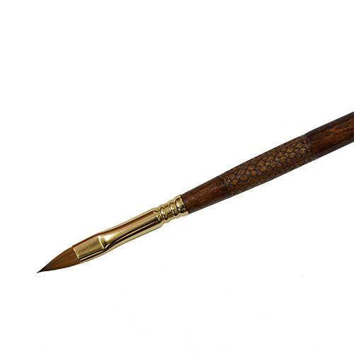 Escoda Reserva 2820 Series Artist Oil & Acrylic Long Handle Paint Brush, Filbert, Size 8, Pure Kolinsky