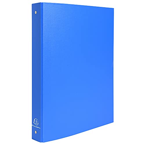 Exacompta - ref. 51471E - Box of 20 Rigid PP Binders - 4 Round Rings Diameter 30 mm - Spine 40 mm - External Dimensions: 32 x 26 cm - File Format A4 - Colour: Light Blue