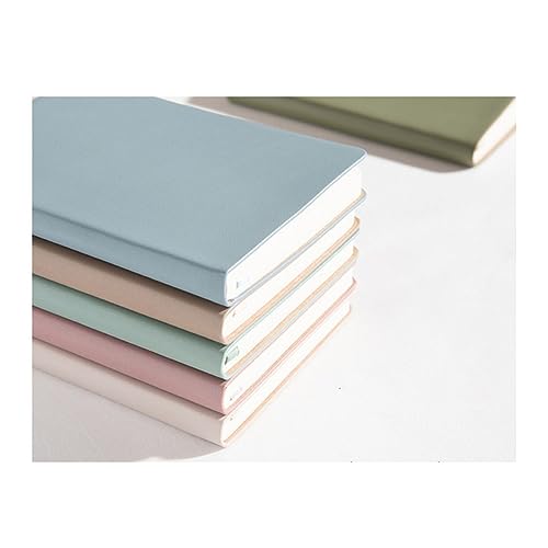 ASWRTYJO 80 Sheets Color A6 Pocket Pu Notebook Agenda Journals Diary Notepad Planner School Meeting Stationery Learn(Style G)