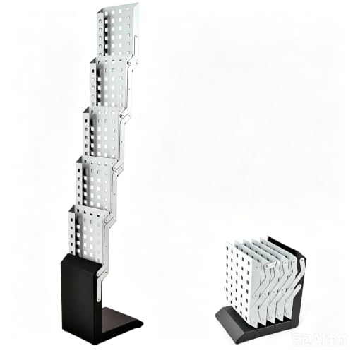 SIGNTALK Heavy Duty Aluminum Brochure Stand, 5 Tier Literature Rack