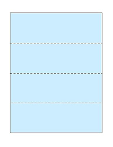 Print-Ready Business Forms (8-1/2" x 11"), Triple-Perforated for Separations, on Blue 24lb Bond Paper - 500 Sheets (Forms)