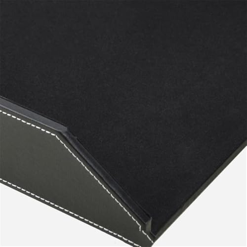 File Organizer Leather Desk File Organizer, Used to Store documents folders Stationery Magazines Newspapers Desk(Black)