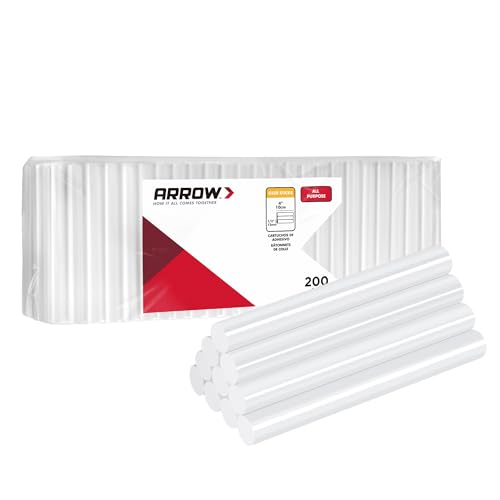 Arrow Full Size Hot Glue Sticks, 200 Pack Clear Glue Gun Sticks