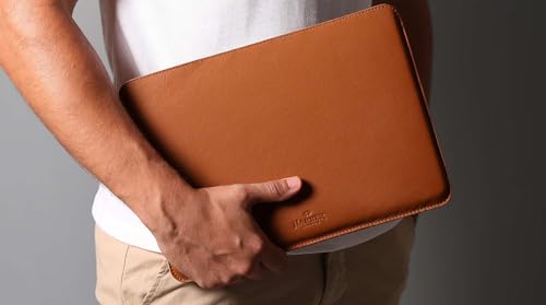 Harber London - Slim Leather MacBook Sleeve Case | Compatible with MacBook Pro 14" (M1-2021 / M2-M3 2023 / M4-2024 / M5-2025 / M5 Pro & M5 Max-2026) - NEW | Navy Colour