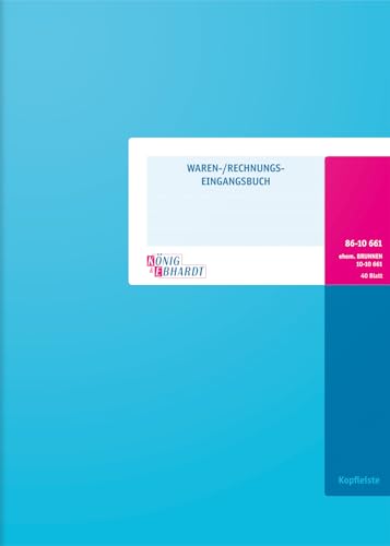 König & Ebhardt 8610661/Incoming Goods/Invoices Account Book (A4 with Header, 6 Dividers, 80g/m²; 40 Sheets Wire Binding)
