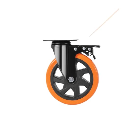2-6in Furniture Caster Wheels Set of 4 Swivel Plate Casters