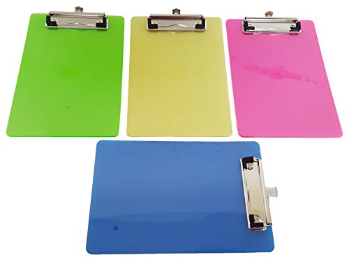 Mini Multicolored Clipboards 9" x 6" Inches - Case Packs (16 Sets - Multicolored)