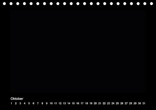 Birthday Craft Calendar, Black (Desk Calendar Always DIN A5 Landscape)
