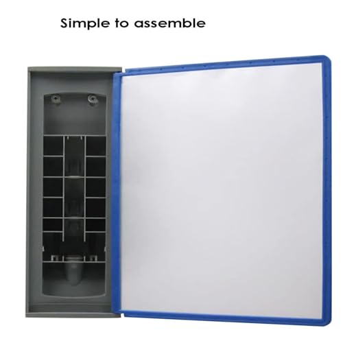 Wall file organizer,Wall Mounted File Holder, Desktop Flip Display Folder, 10 Double-Sided Display Pockets, File Organizer For Desk, Catalog Display Rack, Letter-Size, for Office/Home Storage A4 Docum