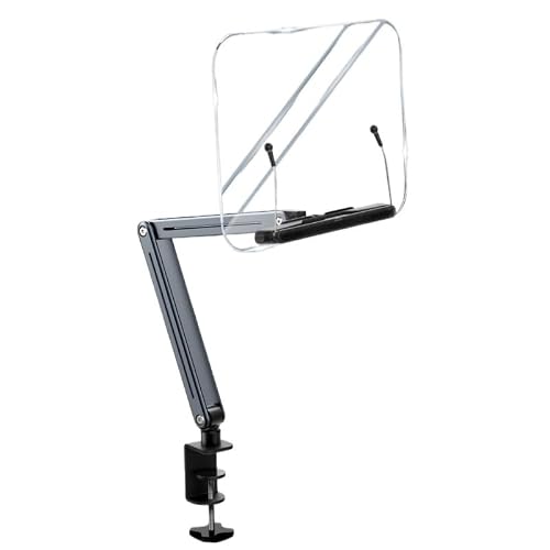 LWECMGSA Carbon Steel Aluminum Book Stand 360 Degrees Reading Rack Plastic Panel Holder