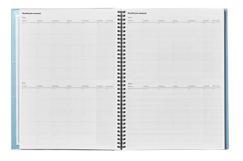 ADDITIO - Triplex Notebook for Teachers | Monthly and Weekly Planning | Assessment | Tutoring | Meetings | Ecological Paper | Size 22.5 x 31 cm | Catalan | Lime
