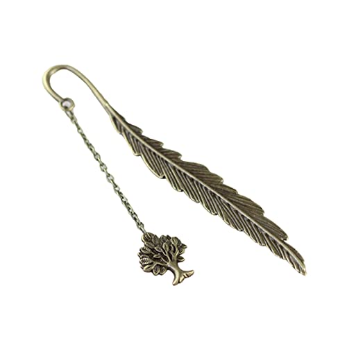 Bookmark Metal Bookmark with Chain Feather Bookmark Chinese Style Creative Gifts for Readers Classmates Friends 22 Styles Metal Bookmark (Color : 4) (12)