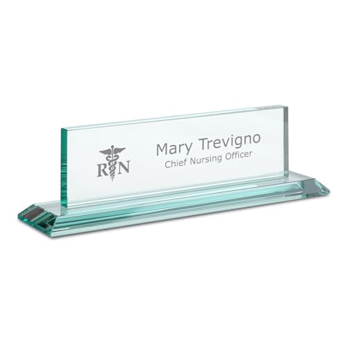 Executive Gift Shoppe | Distinguished Collection Nurse Theme Personalized Crystal Desktop Name Plate