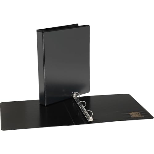 Staples Simply 0.5-Inch Round-Ring View Binder, Black