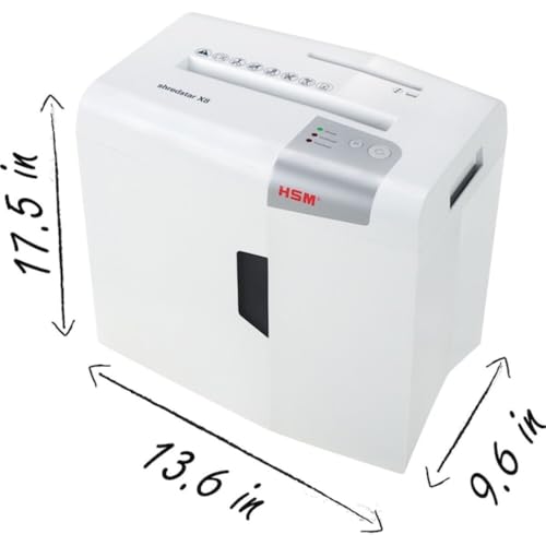 HSM shredstar X8, 8-Sheet, Cross-Cut, 4.8-Gallon Capacity Paper Shredder with Separate CD Slot, White | HSM1044W
