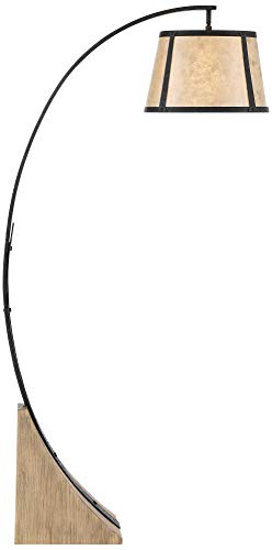 Oak River 66 1/2" Tall Gray Blond Mica Arc Floor Lamp Living Room