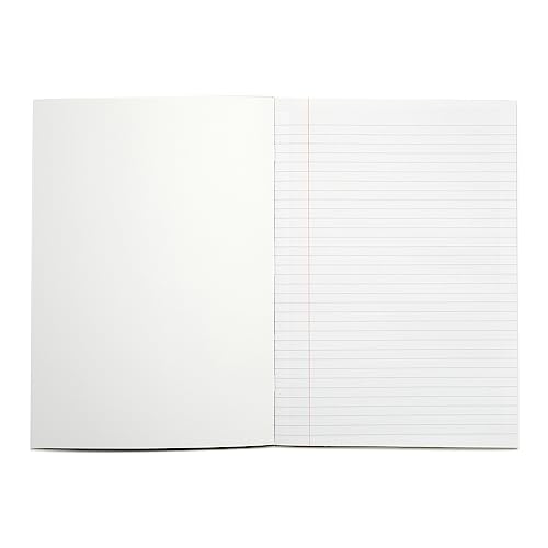 Rhino A4 Exercise Book, 64-Page / 8mm Lined with Margin & 10mm Graph Ruling Reverse Paper Notebook, 1-Pack, Office & School Stationery Supplies, Green