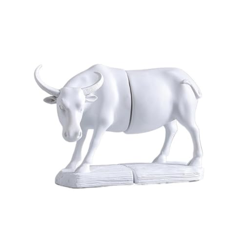 Book Organizer Home Decorative Resin Bookshelf, Bookend Supports, Desktop Animal Bookends(White)