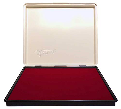 Uimprint Extra Large 7'' x 8'' Industrial Rubber Stamp Ink Pad, Red