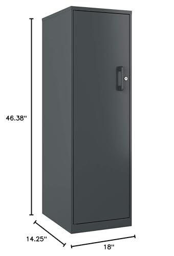 Office Dimensions Personal Cabinet, 4 Shelf, Charcoal