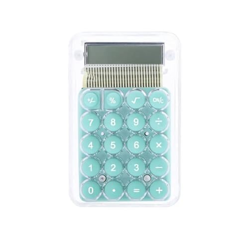 DUYHBAWRS Calculator 8-bit Display Silent Widescreen Mini Calculator Student Portable Transparent Electronic Calculator for Daily