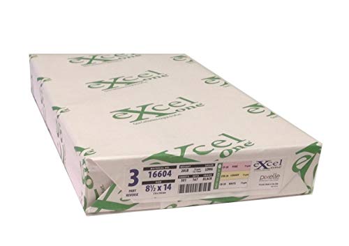 Excel One™ Carbonless 3-Part Reverse Paper (Pink/Canary/White), 8.5" x 14" (16604) - One (1) Ream (167 Sets)