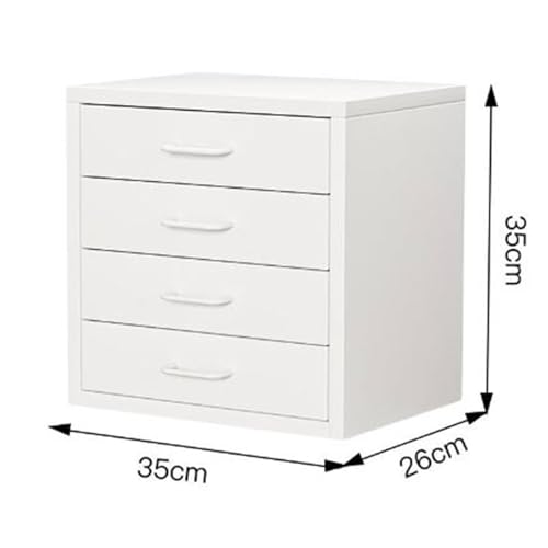 ELEFOCUS Small Body Large Capacity! Four Drawer Metal File Cabinet, Office Storage in one Step!(Size:35cm*26cm*35cm)