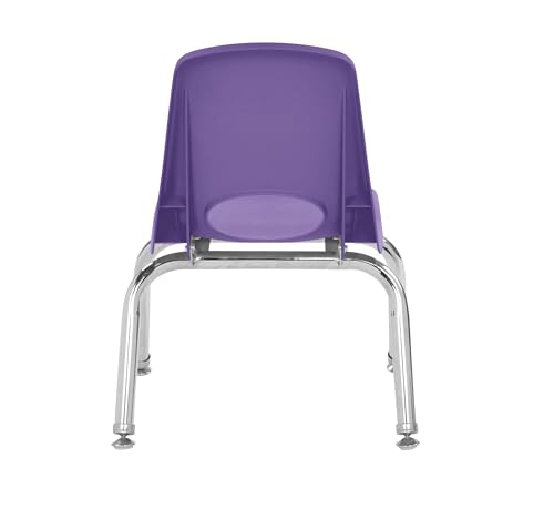 FDP 10" School Stack Chair with Swivel Glides, Purple, 4-Pack, 13227-PU
