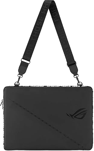 ASUS ROG 16" Sleeve Bag, Water-Repellent, Lightweight w/Detachable Straps, Black — Fits ROG Strix & Zephyrus