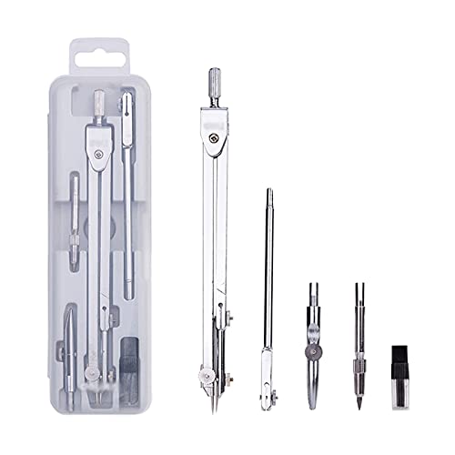 DUHTFCY Math Geometry Kit Set Professional Drawing Compass Set Instrument Compass Engineering Professional Design Drawing Drawing Set Geometry Kit (B)
