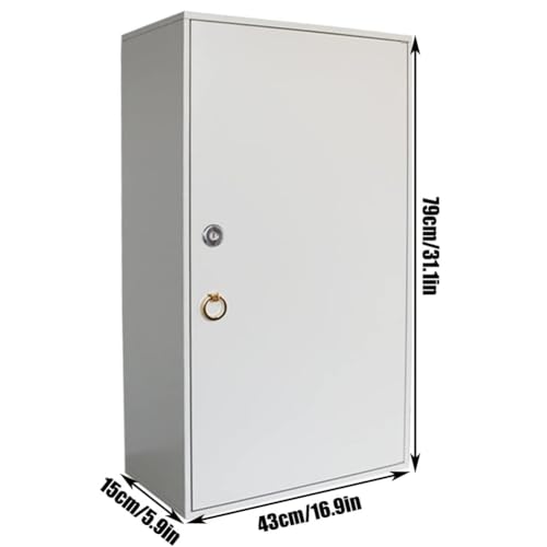 UPWONEA Wall-Mountable Key Storage Box, Large-Capacity Key Storage Cabinet, Key Organizer with 300, 350, 400, 450, 500, 600 Key Slots, Easy to Classify,300