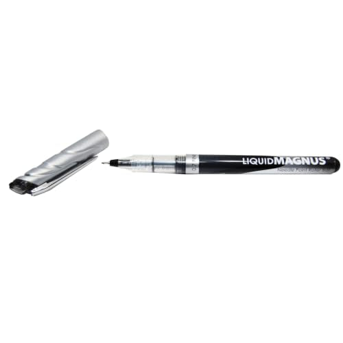 SKILCRAFT 7520-01-506-8495 Liquid Magnus Needle Pen, 0.7mm Fine Point, Black (Pack of 12)